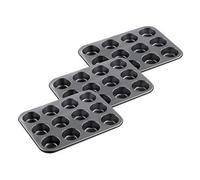: 3 plaques de cuisson anti-adhésives pour 12 muffins ou cupcakes