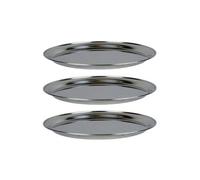 3 plateaux de fruits de mer en inox Ø 36 cm