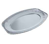 3 Plateaux de service - Aluminium - ovals - 44,5 cm x 29,5 cm