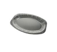 3 Plateaux de service - Aluminium - ovals - 44,5 cm x 29,5 cm