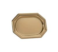 3 Plats traiteur doré octogonal 27 x 19 cm - Taille Unique
