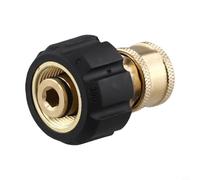 3 Plus de 8 raccords rapides femelles vers M22 14 mm + 15 mm femelle pour nettoyeur haute pression pour adaptateur en acier inoxydable et laiton coupleur P Electric Elite (un quart de temps)