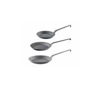 : 3 poêles basses en acier carbone