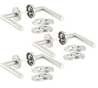 3 poignées de porte et rosettes modernes en acier inoxydable [AGT]