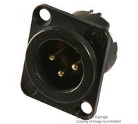 3-Pole XLR Prise ,Panneau Monté ,Plaqué Or Contacts - NEUTRIK