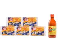 3 pop-corn Jolly Time The Big Cheez au goût cheddar-fromage 100 g et Salsa Valentina - la sauce la plus célèbre du Mexique. 370 ml