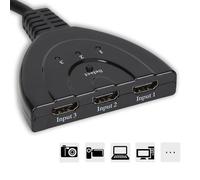 3 Port HDMI Commutateur 3x1 Auto Switch avec 3FT Pigtail câble Prise en charge audio 3D HD 1080P