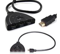 3-Port HDMI Splitter Commutateur Sélecteur HUB pour la TVHD 1080p avec HDMI Cable (import GB)
