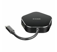 3-Port USB Hub D-Link DUB-M420 Black/Grey Black/Silver 60 W