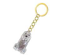 3 Porte-clés commémoratif pour perte d ' animal de compagnie Étui de rangement transparent pour poils de chien ou cendres pour propriétaires en deuil Boîte à bijoux pour chien Porte-clés de rangement