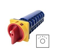 3 Position Reset Cam Switch 690V 63A 6 Poles Padlock Changeover Rotary Switches ON-OFF-ON YMW26GS LW26-63/6GS MQXFCZUX