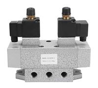 3 positions, 5 voies, vanne solénoïde pneumatique, double contrôleur électrique, vanne d’air en alliage d’aluminium avec raccord G1/8 pouce, modèle K35D2H-6 pour systèmes (AC220V)