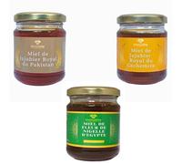 3 pots de miel parmi les meilleurs au monde - 2 pots de miel de Jujubier du Cachemire et du Pakistan + 1 pot de mi