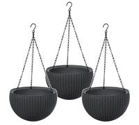 Keter Hanging Sphere Planter anthracite x3 | Pot suspendu sphérique | lot de 3