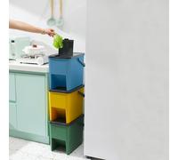 Kitchen Move – Poubelles empilables BERGEN Lot de 3 – Tri sélectif 3x20 L Multicolore