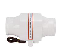 3 pouces 12V 130cfm en ligne souffle électrique épreuve de cale marine étanche électrique avec un ventilateur à 4 lame blanc