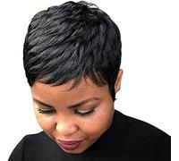 3 pouces court noir Pixie coupe cheveux perruques 100% cheveux humains mignon perruque courte Pixie perruques pour les femmes noires naturel garçon coupe perruques africaines
