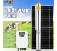 3 pouces pompe solaire bomba de agua Kit solaire Con panneau DC solaire Submersible forage puits pompe à eau
