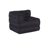 3 poufs modulaires en tissu anthracite