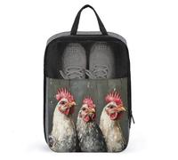 3 Poules Sac à Chaussures Rétro pour Voyage Usage Quotidien Sac de Rangement Anti-poussière Sac de Rangement Sac à Chaussures de Golf