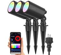 3 projecteurs dextérieur connectés RVB CCT 520 lm [Luminea Home Control]