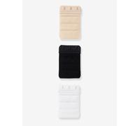 3 prolongateurs de soutien-gorge blanc+beige+noir TU