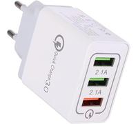 3 puertos USB QC3.0 cargador de pared rápido Smart QC 3,0 USB adaptador de carga rápida de 18W Para Teléfono Móvil