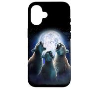 3 Pumas hurlant à la lune drôle Mountain Lion Puma Cougar Coque pour iPhone 16