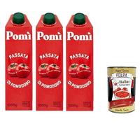 3 purées de tomates POMI' en 1 kg Brik+ Italian Gourmet Polpa 400 g