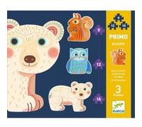 Djeco Puzzle évolutif Primo dans la forêt – Lot de 3
