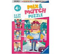3 Puzzles - Métiers - 24, 24 Et 24 Pièces