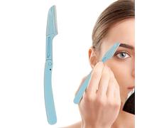 3 Rasoirs À Sourcils, Rasoir À Sourcils De Sécurité Pour Le Visage - Petite Coupe-sourcil Pliante, Portable Brow Razor Pour Débutant, Maquilleur, Outil De Dermaplaning Exfoliant Pour Femmes Et Hommes