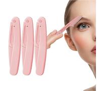 3 Rasoirs À Sourcils, Rasoir À Sourcils De Sécurité Pour Le Visage - Petite Coupe-sourcil Pliante, Portable Brow Razor Pour Débutant, Maquilleur, Outil De Dermaplaning Exfoliant Pour Femmes Et Hommes