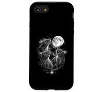 3 Rat-Mouse Howling At Moon Vintage Funny 80-90s Graphic Coque pour iPhone SE (2020) / 7/8