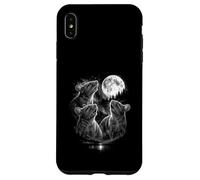 3 Rat-Mouse Howling At Moon Vintage Funny 80-90s Graphic Coque pour iPhone XS Max