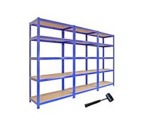 3 Rayonnages T-Rax Acier Sans Boulons Bleus 90cm x 45cm x 180cm Capacité 4200KG