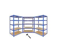 - 3 Rayonnages T-Rax Bleus 120cm x 60cm x 180cm