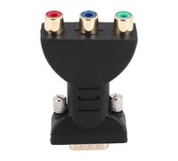3 RCA RGB Female to HD 15-Pin VGA Style Component Video Jack Adapter Conventer