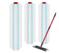3 Recharge pour Vileda / O-Cedar Balai à Plat H2PrO, Serpillière Durable pour Tous Les sols durs, Élimine Facilement Les Taches tenaces