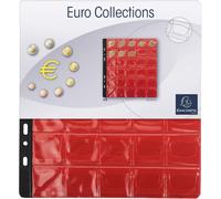 3 recharges pour album de pièces - 30 cases diamètre 30mm - 24,5x25cm - Perforée