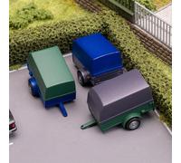 3 Remorques pour voitures - Faller 180012 - HO 1/87