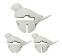 3 repose-cuillère petit oiseau blanc 3 en 1 Blanc
