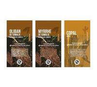 3 résines d'encens à brûler - Oliban, Myrrhe, Copal - Les Encens du Monde Multicolore G