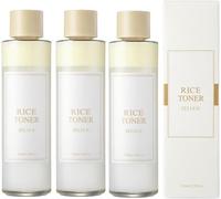 3 Rice Toner Korean Skincare, Korean Rice Toner, Tonique Hydratant Éclat Naturel, Rice Pure Essential Toner 150ml, Hydratant Au Riz Pour Visage, Toner Essentiel Pour Une Hydratation En Profondeur