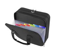 3 Ring Binder With Zipper,34.5x12x33cm Waterproof - 3-Ring Zippered Binder Laptop Bag, Multi-Carry For Students Adults School Office Business Study Work Documents Laptop