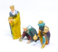 3 rois mages du jour de Noël. 12 cm Ensemble de scène de nativité, figurines. Animaux, Naissance de Jésus. 3 rois. Métiers de crèche, Dieu