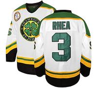 3 Ross The Boss Rhea ST John's Shamrocks Maillot de hockey cousu avec écusson EMHL Blanc/vert, 3 paires - Blanc, Taille M