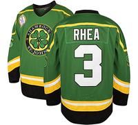 3 Ross The Boss Rhea ST John's Shamrocks Maillot de hockey cousu avec écusson EMHL Blanc/vert, 3 verts., XX-Large