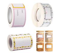 3 Rouleau éTiquettes Autocollantes CongéLation Alimentaire, Autocollantes Cuisine éTiquettes Universelles, Amovibles, éTiquettes D'éTiquetage pour Pots D'éPices BoîTes de CongéLation (750 PièCes)