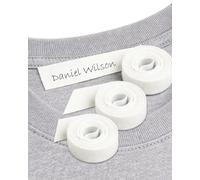 3 Rouleau ruban textile thermocollant blanc 1 cm. Étiquettes inscriptibles au stylo ou au marqueur. Idéal pour vêtements, école et maison. Stylo non inclus